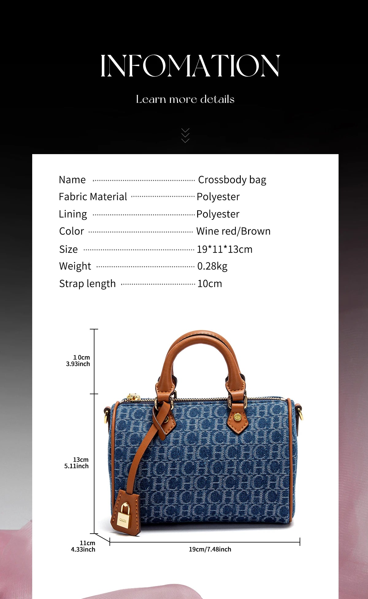 Women's Shoulder Bag, New Cowboy Spliced Pillow Bag, Women's Casual Party Handbag