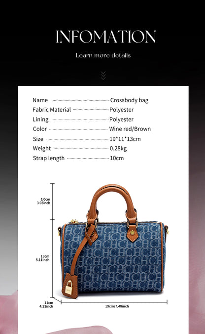 Women's Shoulder Bag, New Cowboy Spliced Pillow Bag, Women's Casual Party Handbag
