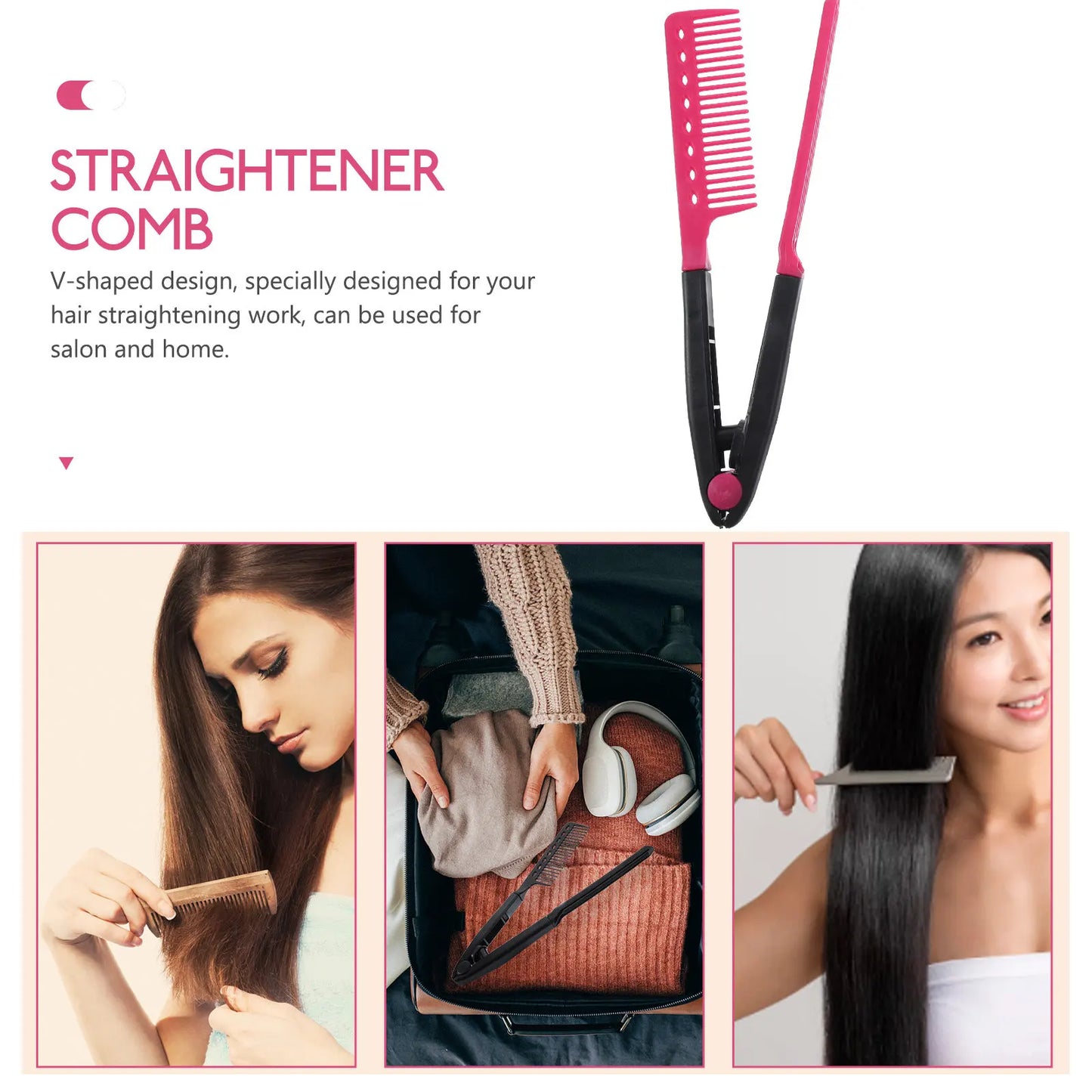 Hair Straightener and Folding Comb, Folding Combs, Professional Salon Hair Straightener