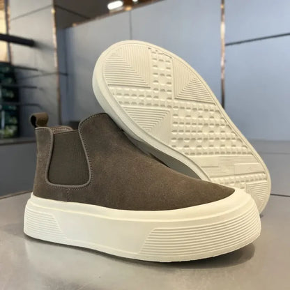 Botas de Hombre, Moda, Plataforma, Caña Alta, Casuales, Invierno 2026, Antideslizantes, Cálidas, Forro de Felpa, Algodón, Botas Chelsea para Exteriores