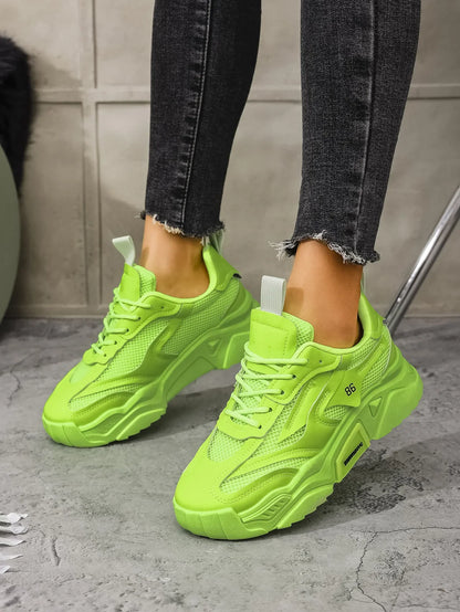 Zapatos De plataforma De verano para Mujer, Zapatos deportivos informales, versátiles, De fondo suave, transpirables, para correr, Zapatos De Mujer