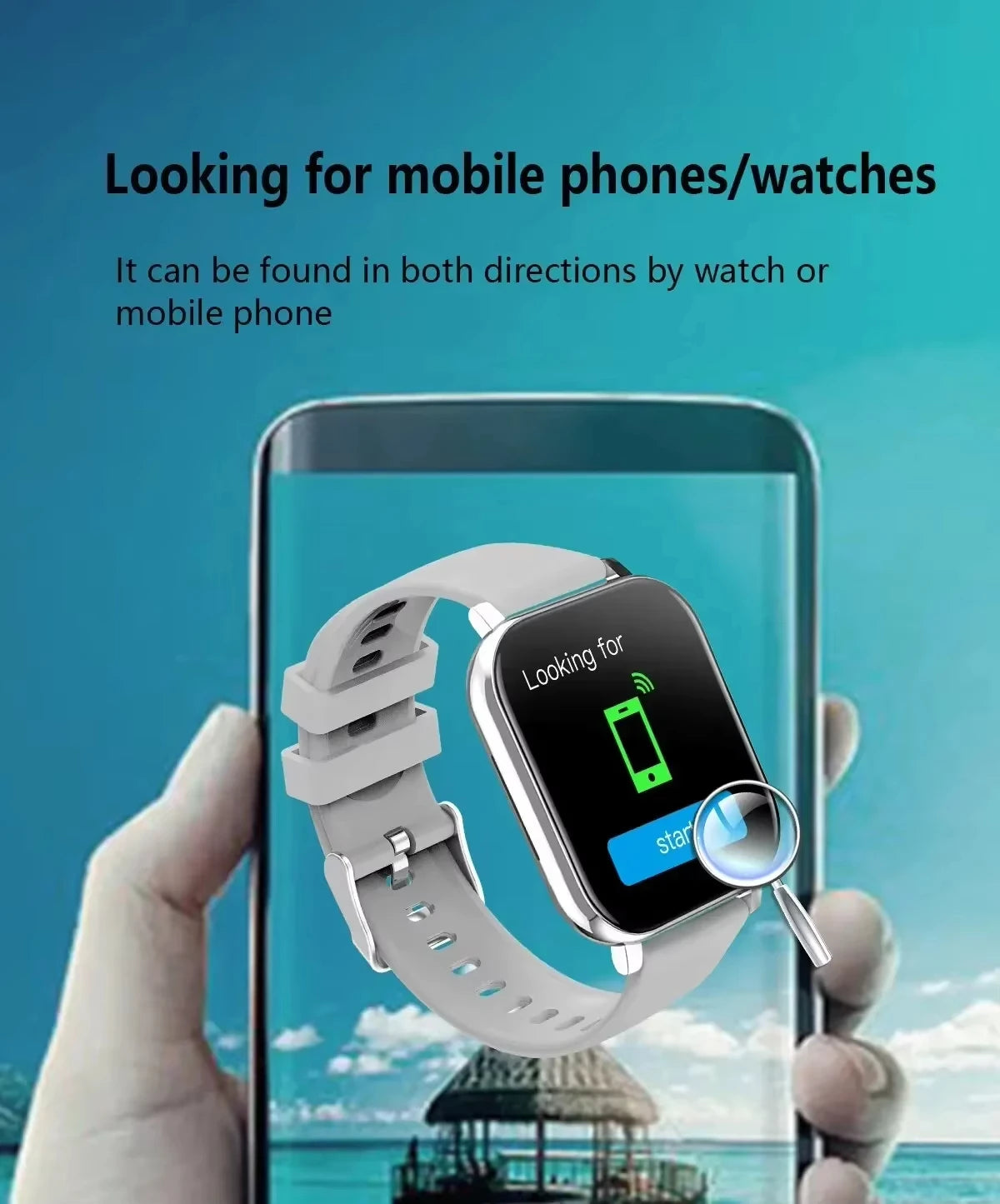 VIVO Smartwatch for Android and iPhone, 2.01-inch HD Screen, Answer and Make Calls, Message Preview, Sports Modes, Customizable Watch Face, Weather Forecast