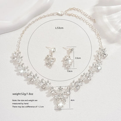 3 Pcs New Fashion Necklace Sets for Women Water Drop Necklace Choker Pendant Jewelry Set for Prom Birthday Wedding Bridal