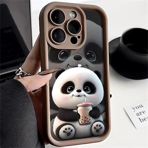 Soft TPU Panda Case for iPhone 15 Pro Max, Cases for iPhone 16 17 Air 13 14 11 12 16E 7 8 Plus SE 17promax 16promax