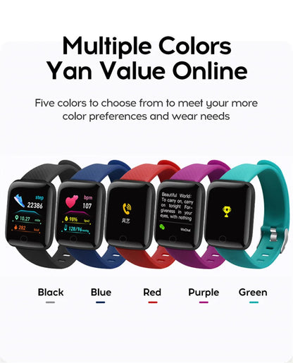 Reloj inteligente para hombre y mujer, pulsera con mensaje, Monitor de Fitness, regalo de cumpleaños, reloj electrónico para Android IOS