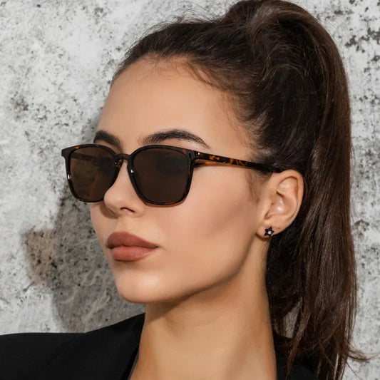 Vintage Square Polarized Sunglasses for Men and Women, Brand Designer Retro Driving Sun Glasses UV400