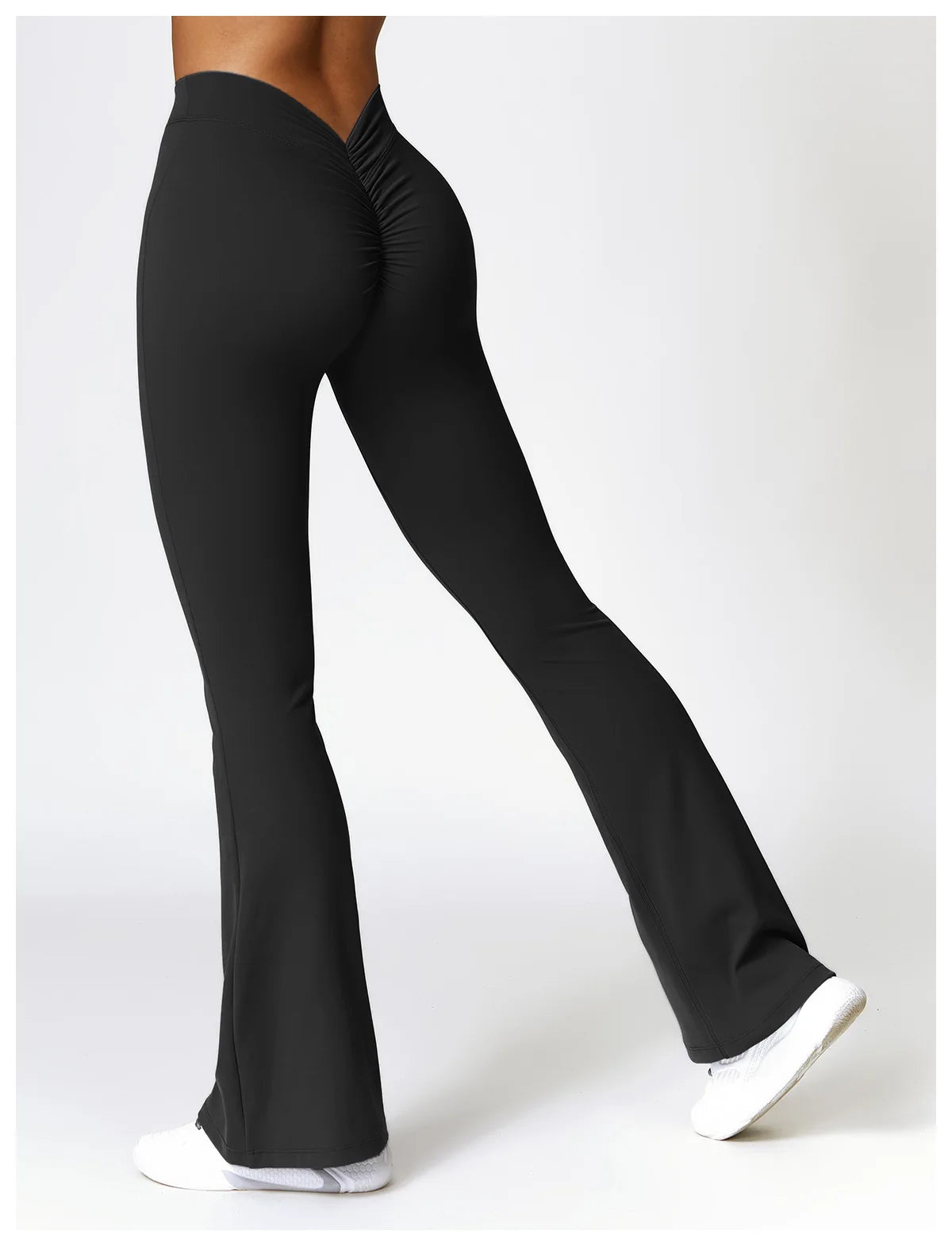 Women's V-shaped Yoga Pants, Flared Leggings, High-Waisted Wide-Leg Pants, Sports Flared Pants for Gym and Fitness, Dance Pants.