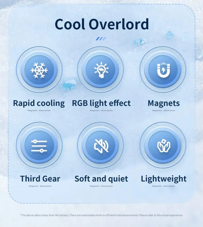 X76 2 en 1 ventilador de refrigeración de radiador móvil magnético 3 velocidades RGB para juego de teléfono PUBG iPhone Samsung Huawei