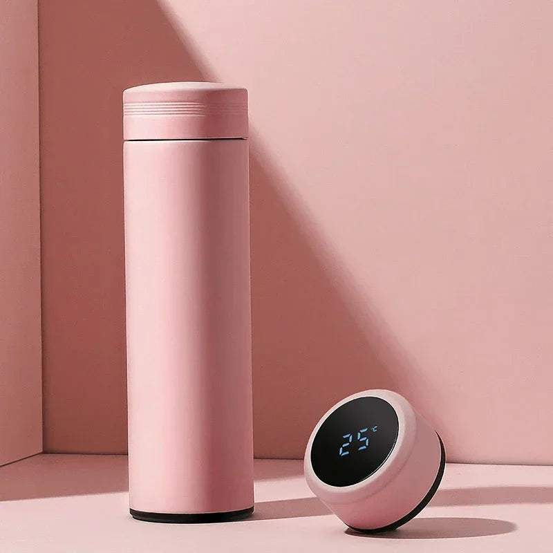 Taza Termo con pantalla de temperatura de 500ML, botella Termo dividida de acero inoxidable, taza aislada al vacío para exteriores, regalo del Día del Padre