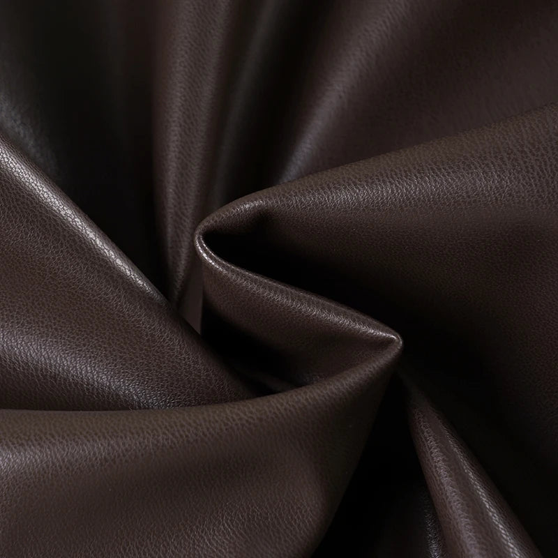 Chaqueta de cuero Pu estilo Safari con bolsillos ajustados, abrigos de manga larga con cremallera y cuello alto para mujer, ropa de calle Y2K para Otoño e Invierno 2025