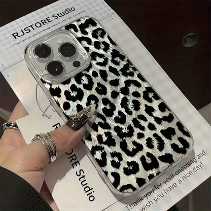 Funda de teléfono transparente con estampado de leopardo para iPhone 16 15 14 13 12 11 Pro Max 16E XS XR X 7 8 Plus SE, funda suave de silicona a prueba de golpes