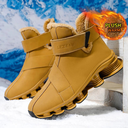 Women's and Men's Boots, New Winter Sneakers, Warm Women's and Men's Shoes, Waterproof Non-slip Plush Trainers, Women's and Men's Tennis Shoes, Boots, Women's and Men's Winter Trainers