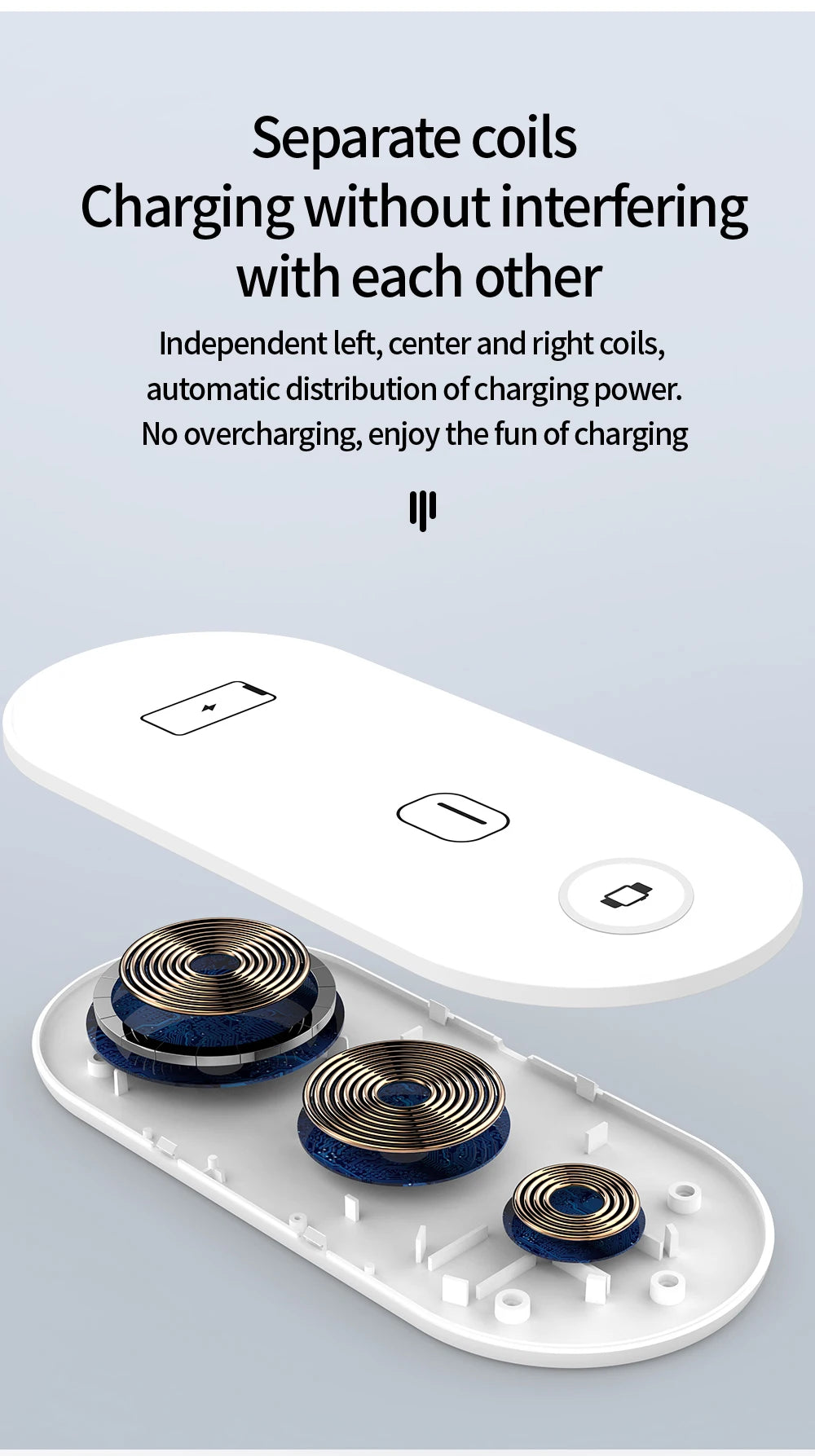 Cargador inalámbrico 3 en 1 de 30W para iPhone 15 14 13 12 11 Pro Max 8 X Apple Watch 8 7 6 AirPods Estación de carga inalámbrica rápida