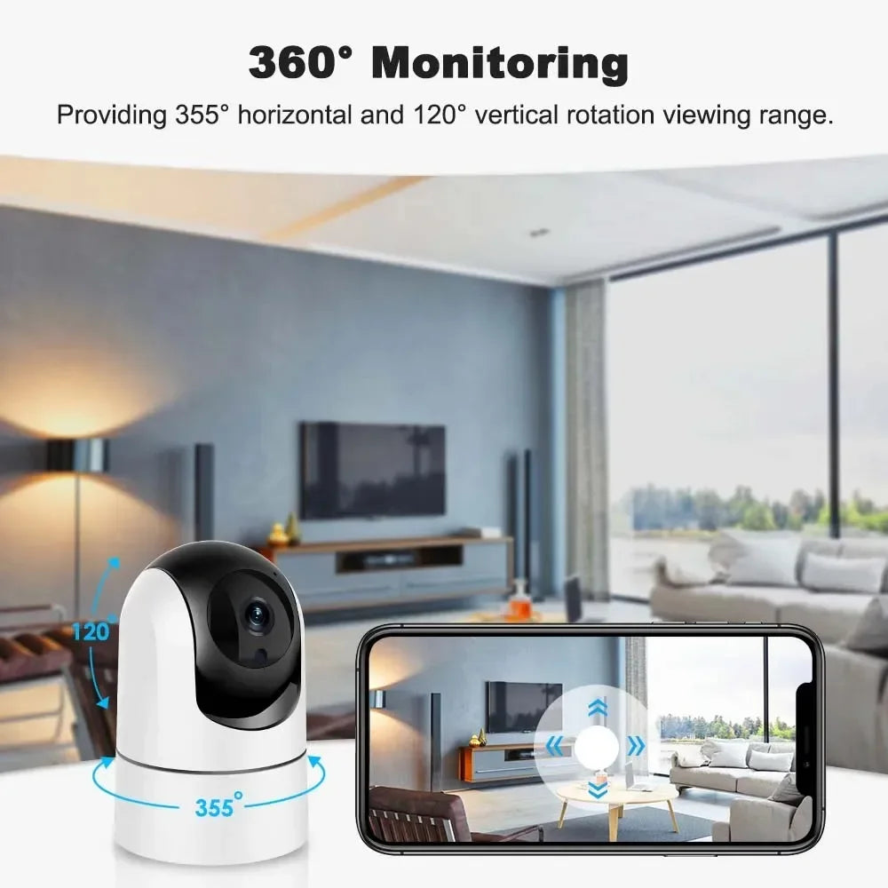 Cámara IP Tuya 5G WiFi para interiores, cámara de vigilancia de seguridad inalámbrica de 6MP, seguimiento automático, Monitor de bebé, visión nocturna IR, cámara con Zoom 6x