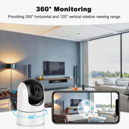 Cámara IP Tuya 5G WiFi para interiores, cámara de vigilancia de seguridad inalámbrica de 6MP, seguimiento automático, Monitor de bebé, visión nocturna IR, cámara con Zoom 6x