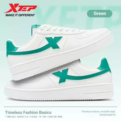 Xtep zapatos de skate para Mujer y hombres moda estilo callejero moda baja suela gruesa durabilidad cómodo zapato.