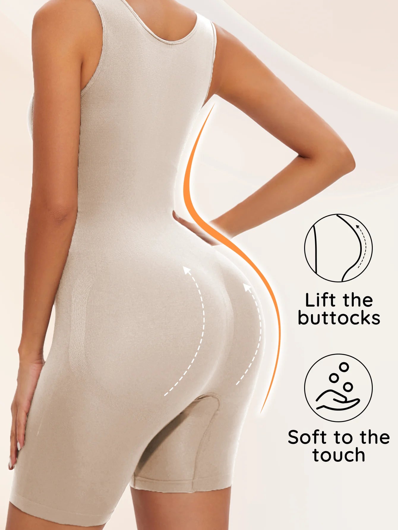 POKARLA Sexy Full Coverage Bodysuits, Thigh Shaper, Wide Shoulder Strap Shapewear Bodysuit, Seamless Girdle, Slimming.