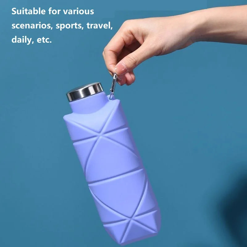 Botella de agua blanda de 700ML, cubo para correr, Gourde, botella de agua de silicona para correr, matraz blando YDSH05