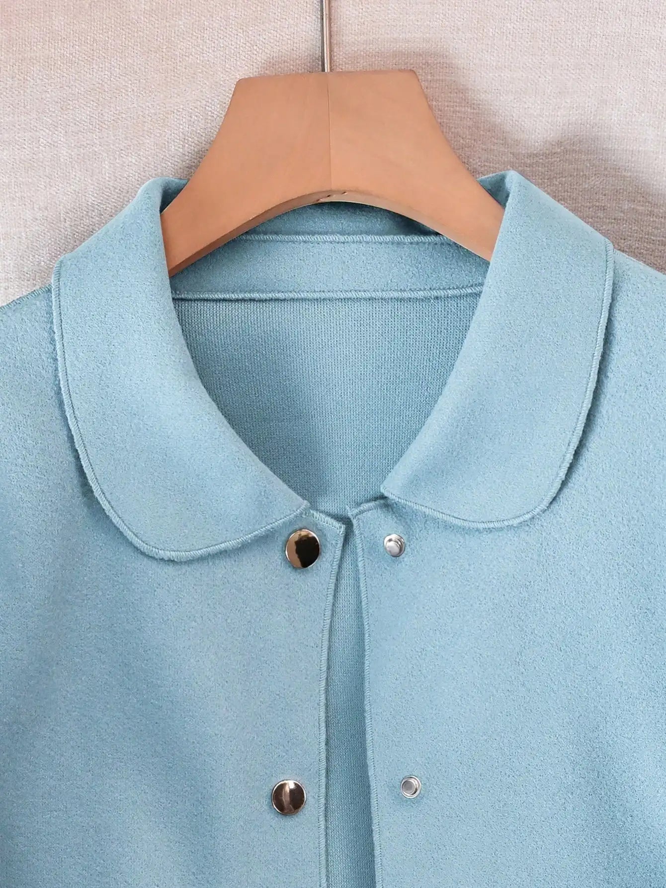 Abrigos de lana cortos lisos clásicos para mujer Otoño Invierno ropa cálida para mujer abotonada abrigo femenino trajes nuevos en prendas de vestir exteriores