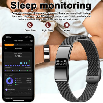 Pulsera inteligente para hombres y mujeres, Monitor de ritmo cardíaco durante el sueño, banda inteligente de salud, rastreador de actividad/deporte resistente al agua, reloj inteligente para Android iOS