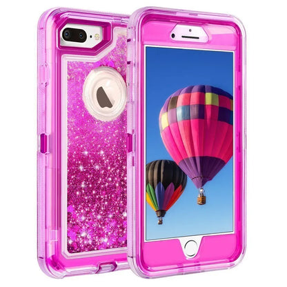 Luxury Dynamic Glitter Quicksand Case for iPhone 17 16 15 14 13 Pro Max X XSMAX XR SE 6 7 8 Plus, Heavy Shockproof Phone Cover