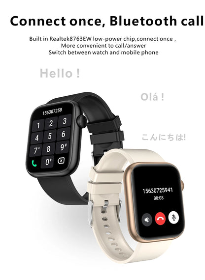 Reloj inteligente LIGE para Mujer, pantalla completamente táctil, llamada Bluetooth, relojes impermeables, rastreador deportivo de Fitness, Reloj inteligente para Mujer