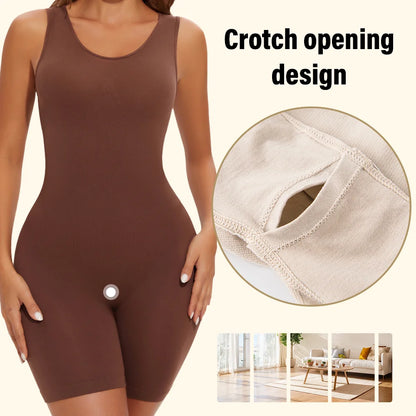 POKARLA Sexy Full Coverage Bodysuits, Thigh Shaper, Wide Shoulder Strap Shapewear Bodysuit, Seamless Girdle, Slimming.