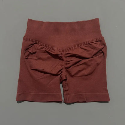 Shorts Deportivos HISTELLO Impacts de 4.5" para Mujer, Shorts de Ciclismo de Cintura Baja, Shorts de Gimnasio, Leggings de Yoga sin Costuras con Efecto Push-Up