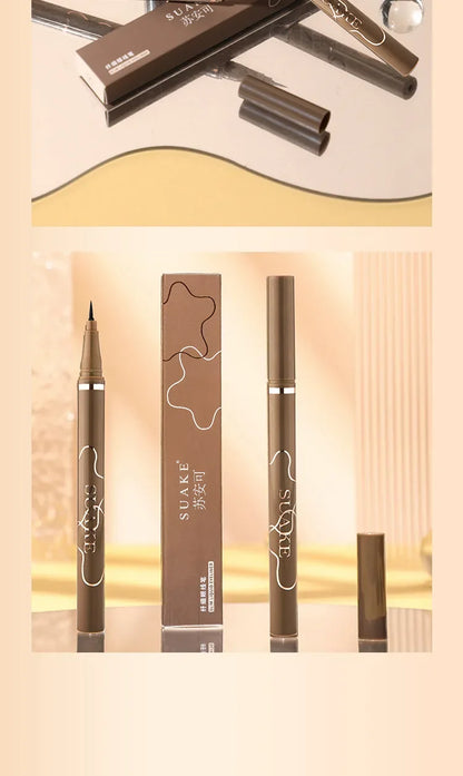Regalos navideños para niñas, lápiz delineador de ojos suave y muy fino, lápiz delineador de ojos resistente al agua de secado rápido de larga duración, adecuado para principiantes