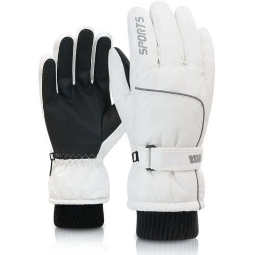Guantes de esquí cálidos de invierno profesionales para hombres y mujeres, guantes cálidos para la nieve, guantes impermeables para motocicleta, pantalla táctil Smile 506.