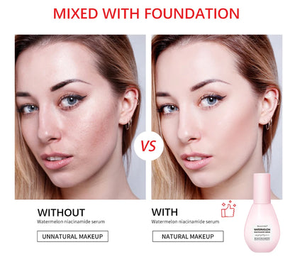 Nuevo Suero de gotas de rocío de niacinamida que brilla en sandía, crema de imprimación de maquillaje, suero Facial ligero y brillo líquido de imprimación