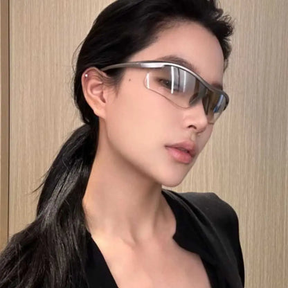 Gafas de deportivas para hombre y mujer, lentes de Ciclismo de una pieza, a prueba de viento, a la moda
