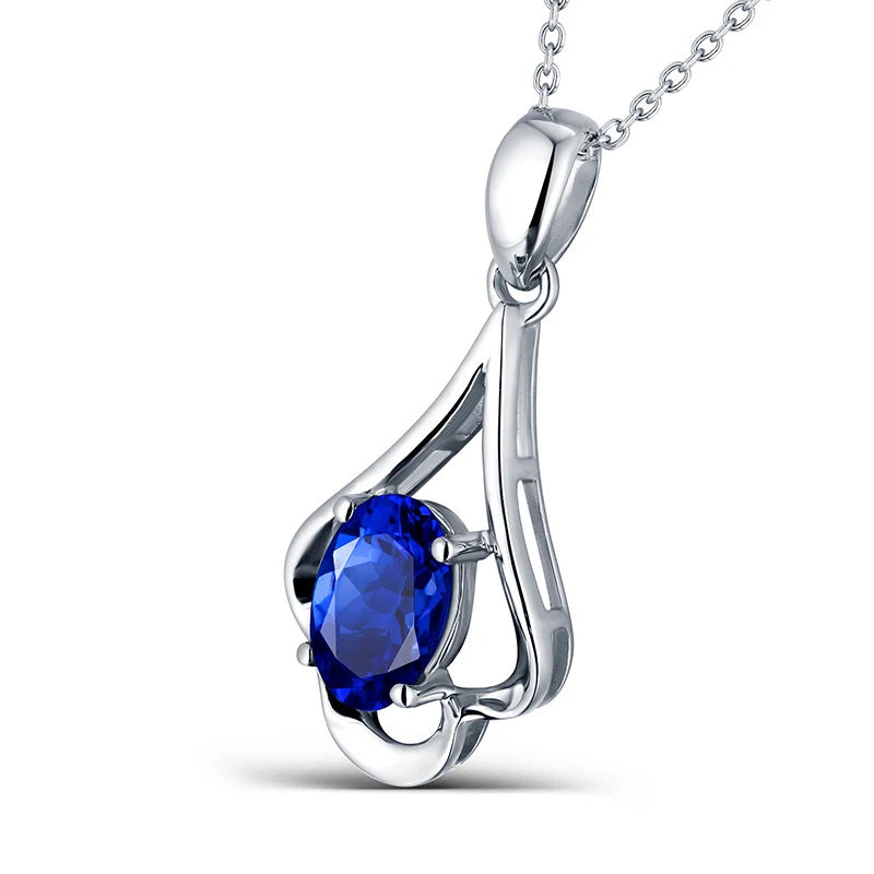 Collar Retro de plata 925, joyería con forma ovalada, colgante de piedras preciosas de rubí, accesorios para mujer, regalo de fiesta de promesa de compromiso de boda