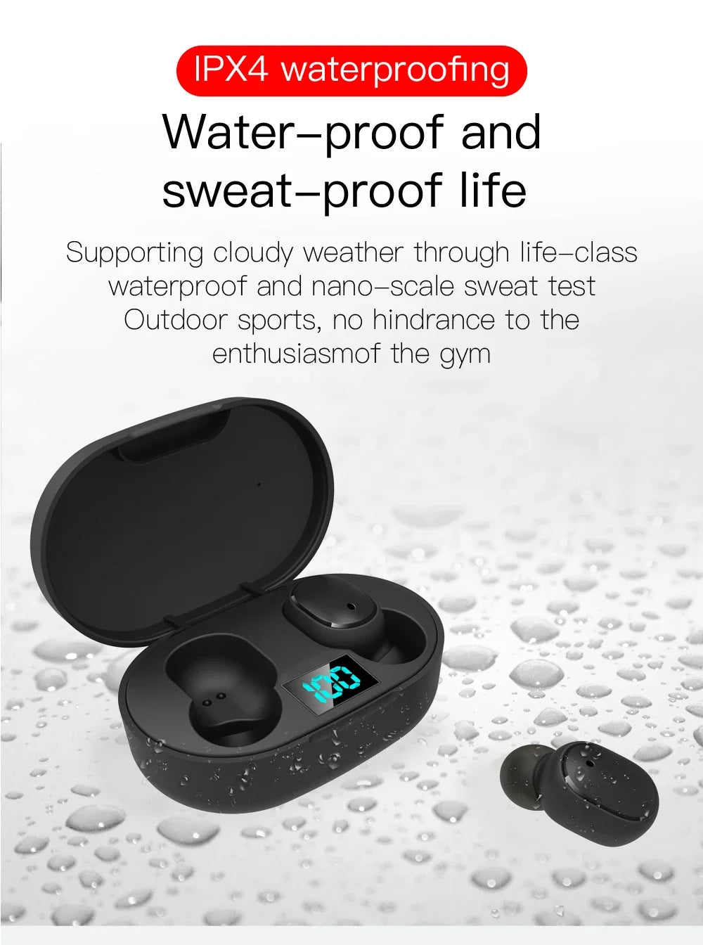 E6S TWS auriculares inalámbricos deportivos impermeables Bluetooth 5,0 auriculares estéreo con micrófono para Iphone Xiaomi Vivo Oppo