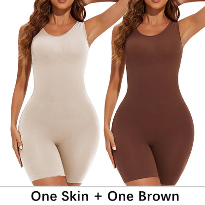 POKARLA Sexy Full Coverage Bodysuits, Thigh Shaper, Wide Shoulder Strap Shapewear Bodysuit, Seamless Girdle, Slimming.