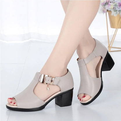 WOIZGIC Women's PU Sandals Summer Platform Cool Beach High Heel Open Toe Casual Outdoor Rhinestone Duck Strap