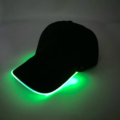 Sombrero fluorescente LED de fibra óptica, gorra de béisbol brillante de neón, suministros de fiesta de baile, sombrero de Rap de hip hop, accesorios de Club, disfraz