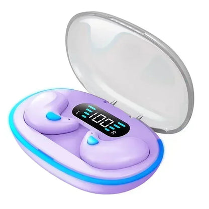 X55 Sleep Headphones, Mini Wireless Earbuds for Work, TWS Bluetooth Stereo Hidden Headphones with Mic, HD Call, Waterproof