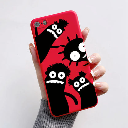 For iPhone 5 5S Case Cute Bear Cartoon Frog Painted Soft Cover For iPhone SE 2016 2020 2022 SE2 Silicone Phone Case Coque Funda