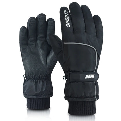 Guantes de esquí cálidos de invierno profesionales para hombres y mujeres, guantes cálidos para la nieve, guantes impermeables para motocicleta, pantalla táctil Smile 506.