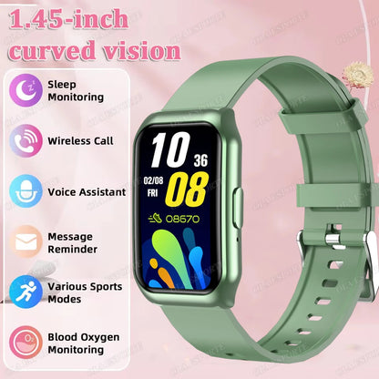 Para mujeres hombres reloj inteligente pantalla AMOLED salud monitoreo del ritmo cardíaco Bluetooth llamada IP68 impermeable deporte al aire libre pulsera inteligente