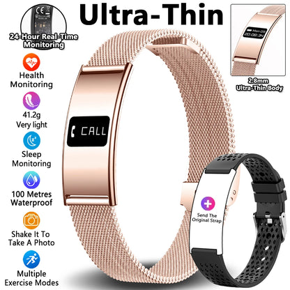 Pulsera inteligente para hombres y mujeres, Monitor de ritmo cardíaco durante el sueño, banda inteligente de salud, rastreador de actividad/deporte resistente al agua, reloj inteligente para Android iOS