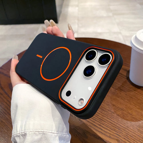 Funda de teléfono magnética ultrafina Simple para iPhone 11, 12, 13, 14, 15, 16 17 Pro Max 17 Air, funda de teléfono mate suave con carga inalámbrica