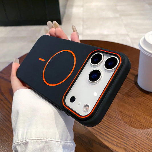 Simple Ultra-thin Magnetic Phone Case for iPhone 11, 12, 13, 14, 15, 16 17 Pro Max 17 Air, Soft Matte Phone Case with Wireless Charging
