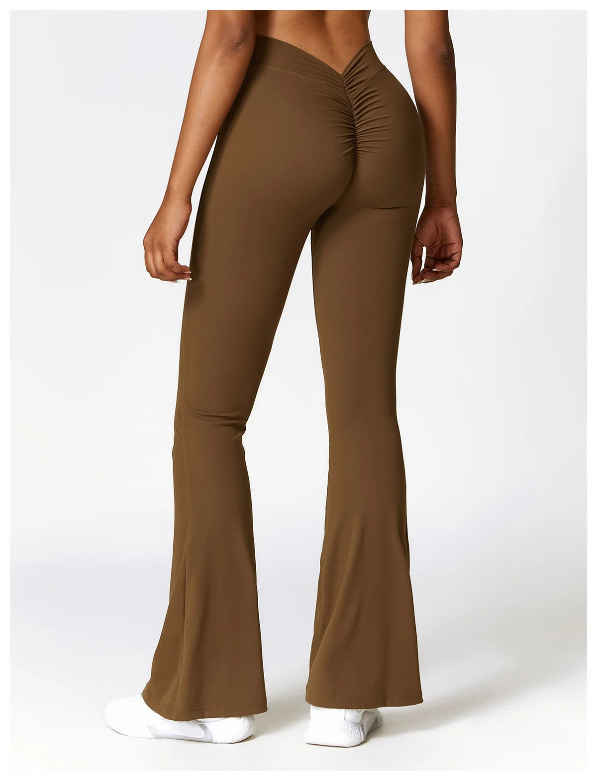 Women's V-shaped Yoga Pants, Flared Leggings, High-Waisted Wide-Leg Pants, Sports Flared Pants for Gym and Fitness, Dance Pants.