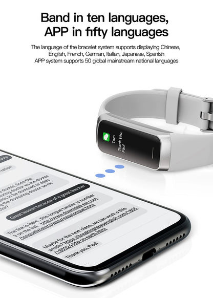 Reloj inteligente AMOLED con Monitor de temperatura corporal, reloj deportivo resistente al agua hasta 3ATM, correa de reloj inteligente para hombres y mujeres IOS Android