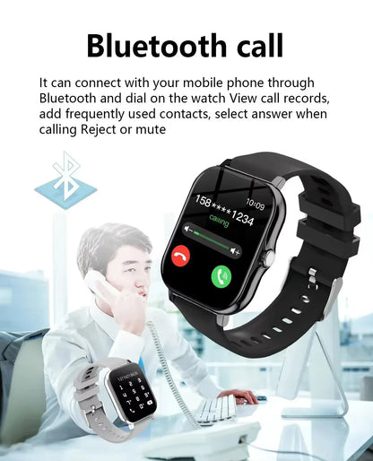 VIVO Smartwatch for Android and iPhone, 2.01-inch HD Screen, Answer and Make Calls, Message Preview, Sports Modes, Customizable Watch Face, Weather Forecast