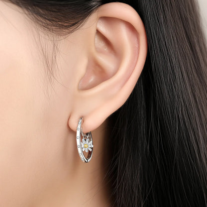 Pendientes de aro de bambú para mujer, de Plata de Ley 925 originales, con bonito Panda, joyería fina, regalos de fiesta de cumpleaños