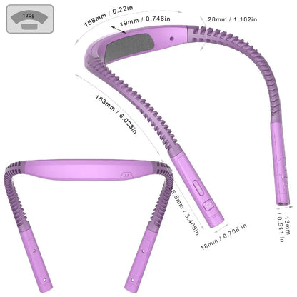 Luz LED de lectura para el cuello, 3 colores, 3 brillos, lámpara de lectura para libros, lámpara recargable por Usb, lámpara Flexible para leer el cuello y el brazo, lámpara para libros