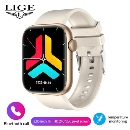 Reloj inteligente LIGE para Mujer, pantalla completamente táctil, llamada Bluetooth, relojes impermeables, rastreador deportivo de Fitness, Reloj inteligente para Mujer